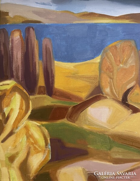 Tamás Ervin (1922-1996) 65x85 cm EREDETI olajfestménye