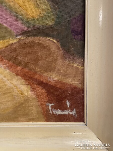 Tamás Ervin (1922-1996) 65x85 cm EREDETI olajfestménye