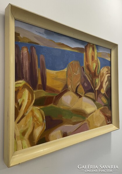 Tamás Ervin (1922-1996) 65x85 cm EREDETI olajfestménye