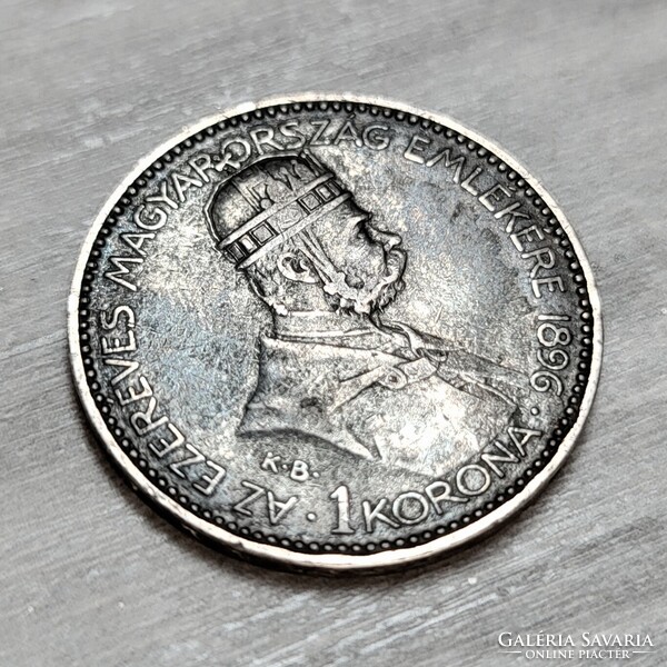 FJ ezüst 1korona Millenniumi 1896