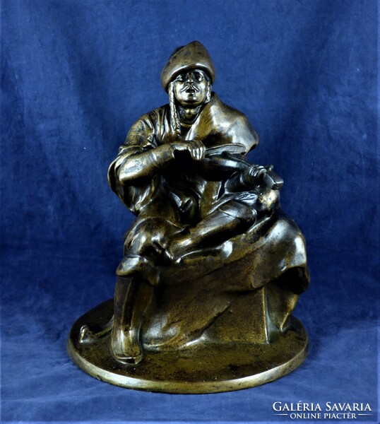 KURIÓZUM, ANTIK, BRONZ SZOBOR, FÜREDI RICHÁRD ( 1873 - 1947)!!!