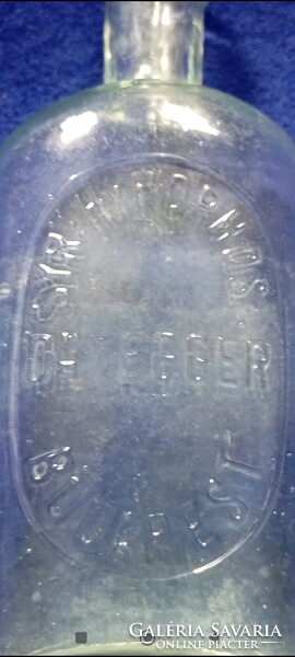Syr. Hypophosphit. Dr. Egger Leó és Egger Izidor gyógyszerészek köhögés elleni szirupos üveg 1910