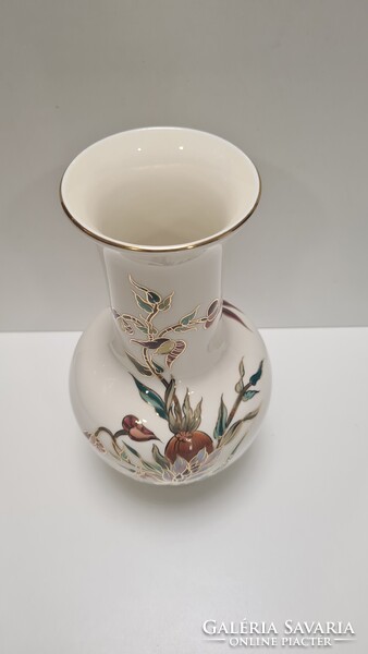 Zsolnay Orchidea / Liliom mintás Váza #2487
