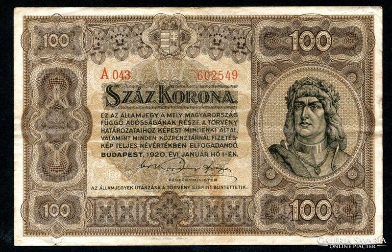 1920 100 Korona ropogós