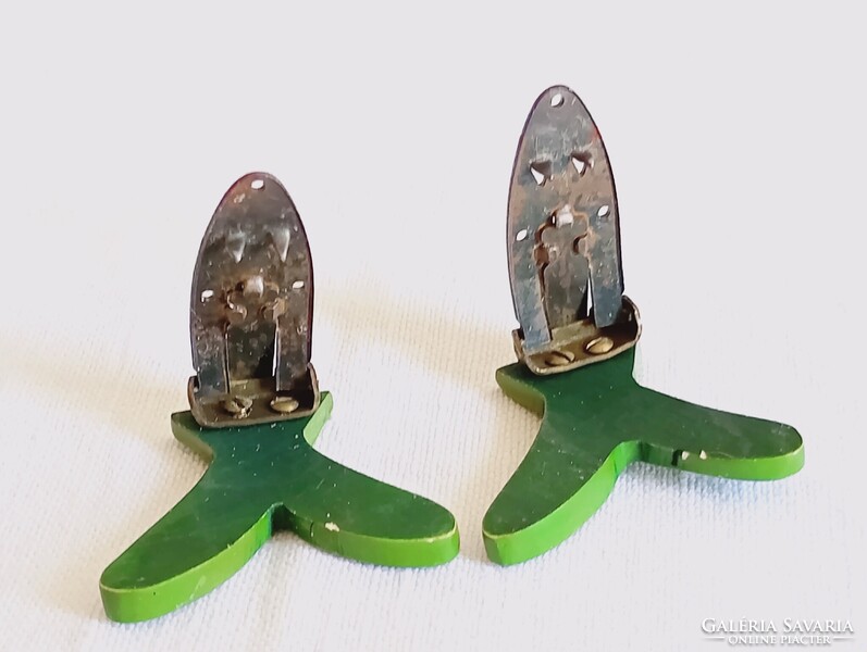 Ruhacsipesz 02 - Celluloid korai műanyag art deco 1930-as évek 2db ruhacsat egyben klipsz