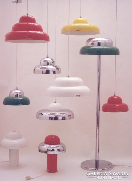 OPTEAM “felhő” design iparművészeti ikonikus fém asztali lámpa - 1976