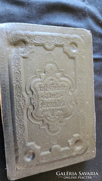 Cca. 1880 ANTIK JUDAIKA ZSIDÓ IMAKÖNYV NÉMET HÉBER JÜDISCH PRÉSELT DÍSZ KÖTÉS JUDAICA