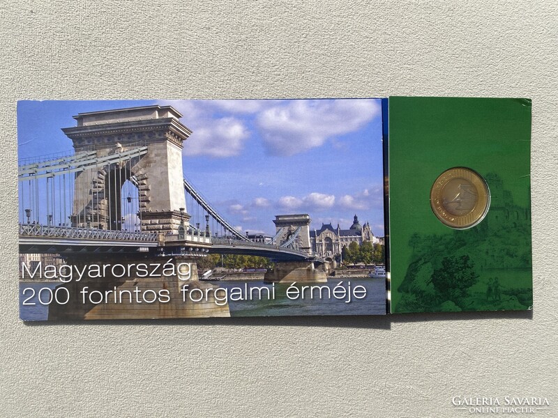 2009 200 Forint elsőnapi veret bliszter + 200 Forint UNC bankjegy, ALACSONY SORSZÁM: 00908
