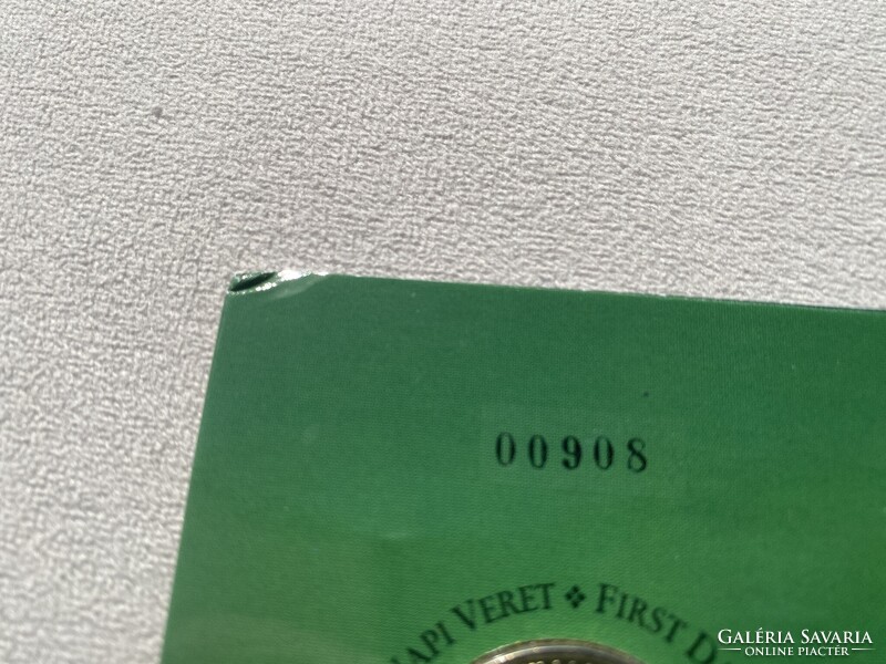 2009 200 Forint elsőnapi veret bliszter + 200 Forint UNC bankjegy, ALACSONY SORSZÁM: 00908