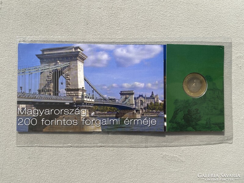 2009 200 Forint elsőnapi veret bliszter + 200 Forint UNC bankjegy, ALACSONY SORSZÁM: 00908