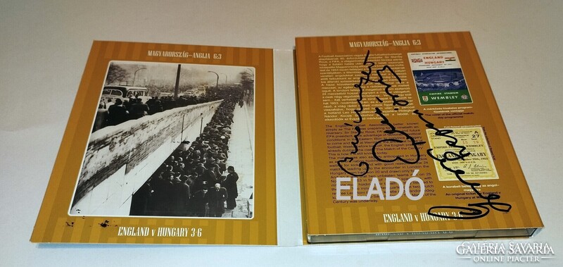 Aranycsapat Puskás. Angol-magyar díszdobozos DEDIKÁLT dvd Grosics Buzánszky labda futball