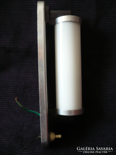 Régi Art Deco Üveg Cső Búrás Éjjeli Lámpa