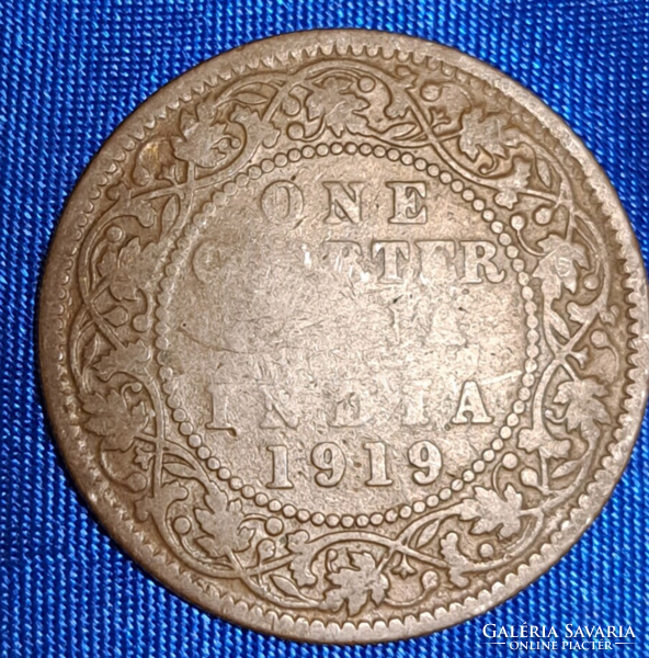 1919.  Brit India  V. György 1/4 Anna   (1122)