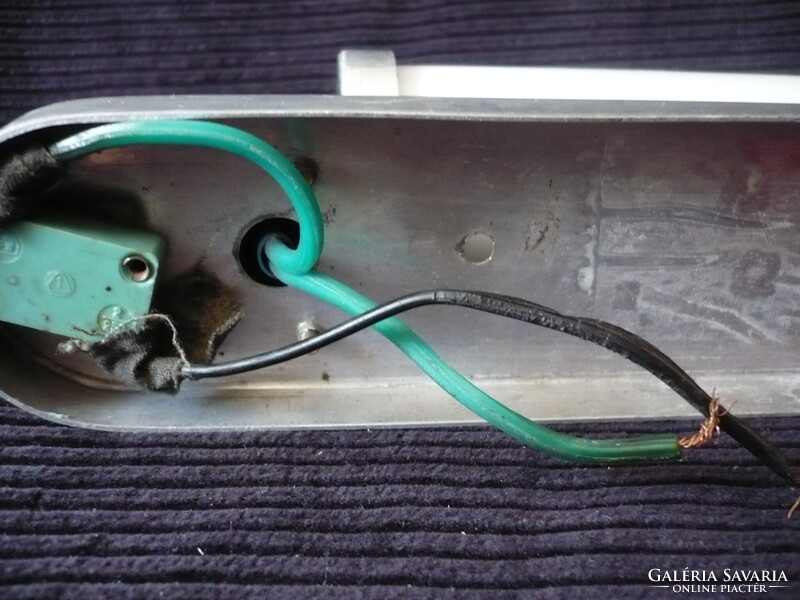 Régi Art Deco Üveg Cső Búrás Éjjeli Lámpa