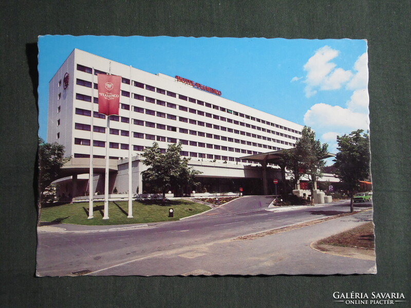 Képeslap,Budapest,Flamenco szálló hotel látkép,részlet,1985-