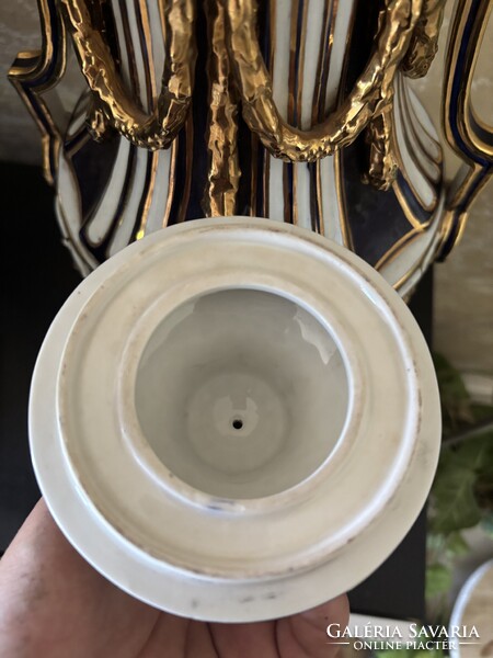 Antik Sèvres-stílusú porcelán váza August Bauscher-től – különleges gyűjtői darab!