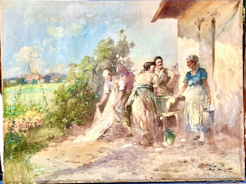 ÁCS ÁGOSTON TERE-FERE Tisztítás után 60x80cm