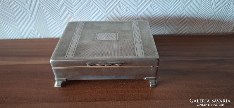 Antique silver-plated cigarette case