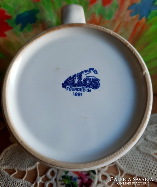 Helios 1891, lásd a jelzését, porcelán fehér bögre, csésze, törés, repedés mentes