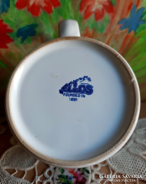 Helios 1891, lásd a jelzését, porcelán fehér bögre, csésze, törés, repedés mentes
