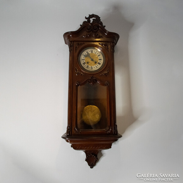 Bécsi barokk felesütős rugós falióra