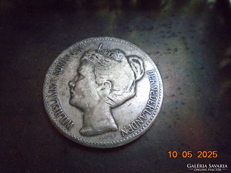 1898   2 1/2 Gulden Wilhelmina 945/1000 ezüst holland pénzérme