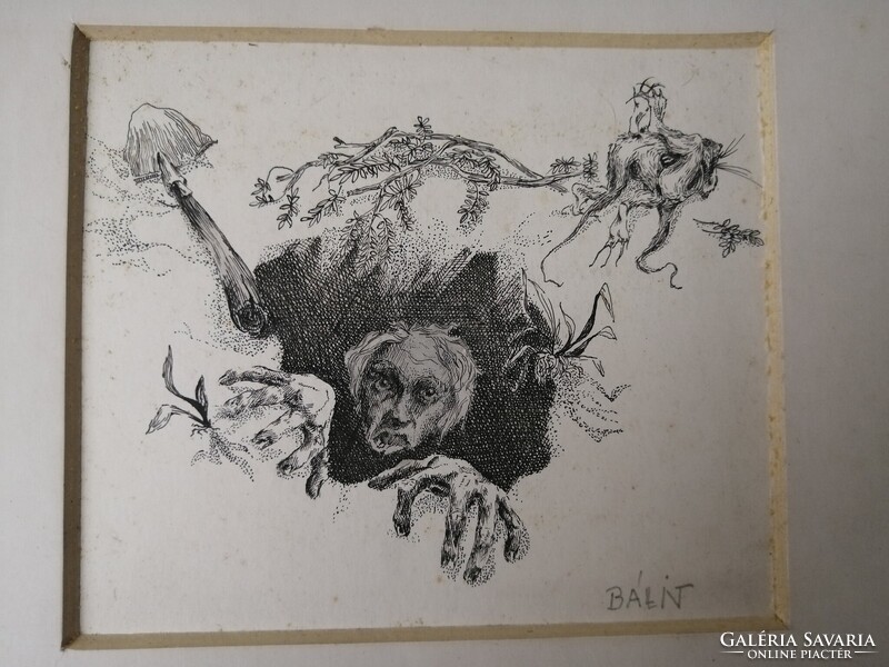 KIFELÉ A GÖDÖRBŐL - BÁLINT ENDRÉNEK TULAJDONÍTOTT GRAFIKA
