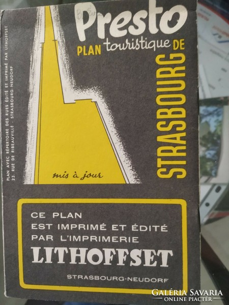 Strasbourg térkép 1963 - Plan touristique de Strasbourg