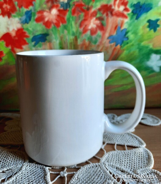 Helios 1891, lásd a jelzését, porcelán fehér bögre, csésze, törés, repedés mentes