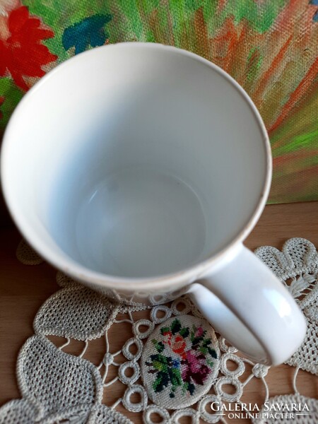 Helios 1891, lásd a jelzését, porcelán fehér bögre, csésze, törés, repedés mentes