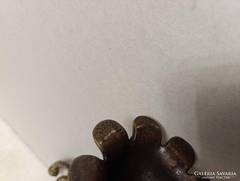 Hanuka gyertyatartó kis méretű réz menora menóra 9 ágú zsidó judaika hanukia Jerusalem 518 2967