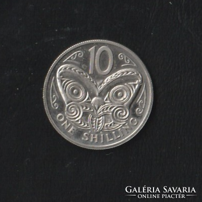 10 cent One schilling New Zeelandi kupronikkel pénz 1967
