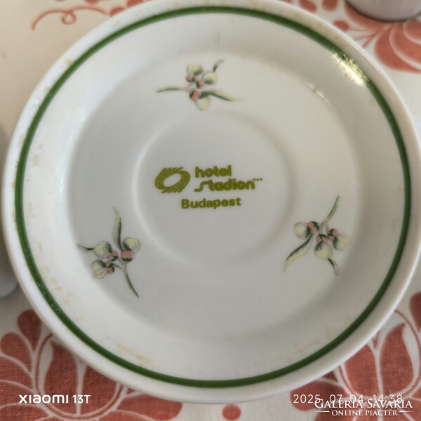 Hollóházi porcelán  kávéskészlet Hotel Stadion Budapest felirattal eladó!