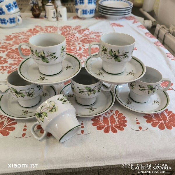 Hollóházi porcelán  kávéskészlet Hotel Stadion Budapest felirattal eladó!