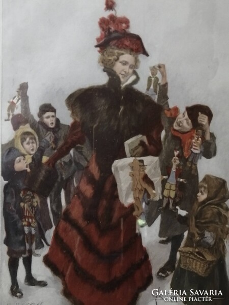 RICHARD BONG /1853-1935/ AJÁNDÉKOZÁS - ANTIK FAMETSZET
