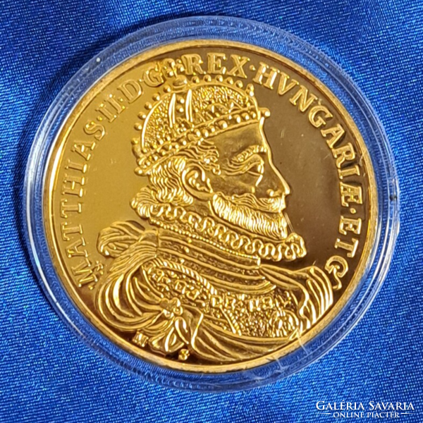 1608 II. Mátyás koronázási érem  / Magyar Aranypénzek sorozat Utánveretben UV (10)