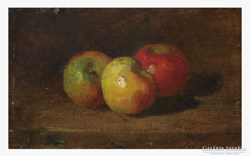 Almák. Csendélet Gustav Courbet(1819-1877)modorában. Olajfestmény.