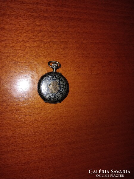 Antique silver cylinder pocket watch