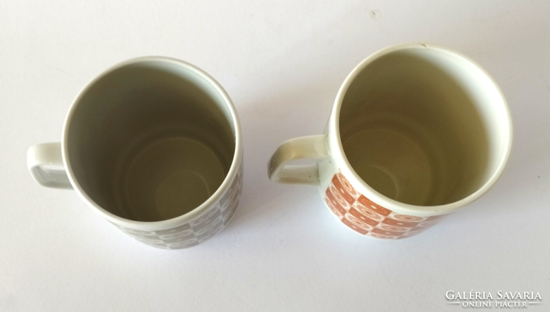 2 DB RETRO RITKA NDK (KELET NÉMET) PORCELÁN BÖGRE,CSÉSZE AZ 1970-ES ÉVEKBŐL