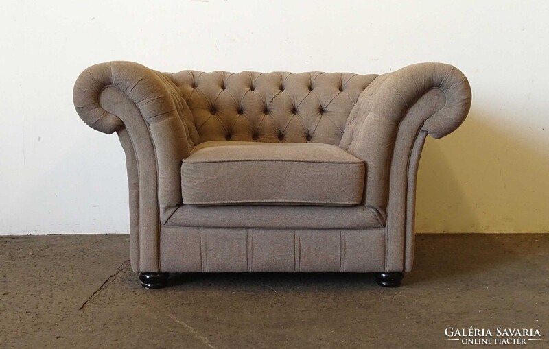 1V911 Mid century hatalmas drapp design klubfotel