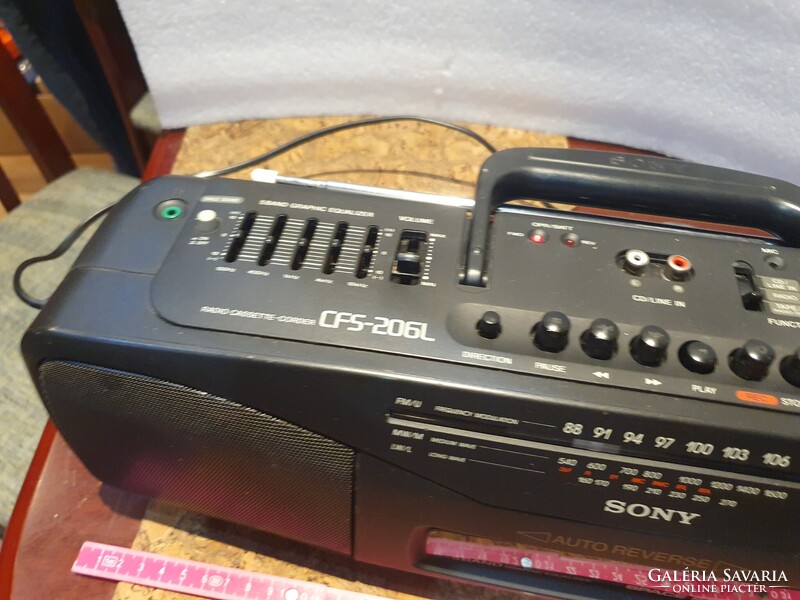 Retro Sony CFS-206L rádiósmagnó kazetta boombox sétálómagnó hi-fi 26