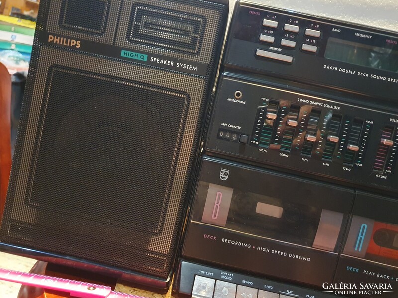 Retro Philips D8678/00 rádiósmagnó kazetta boombox sétálómagnó hi-fi 19