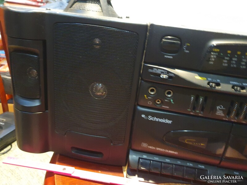 Retro Schneider P-1100 rádiósmagnó kazetta boombox sétálómagnó hi-fi 31