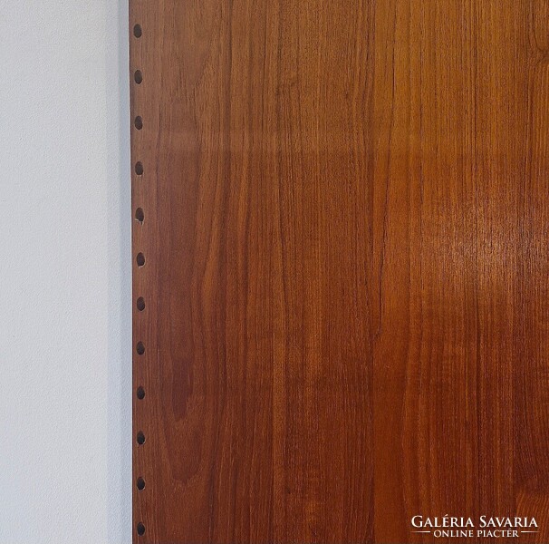 Vintage, mid century modern dán teak falpanel, Poul Cadovius, több darab Cado System