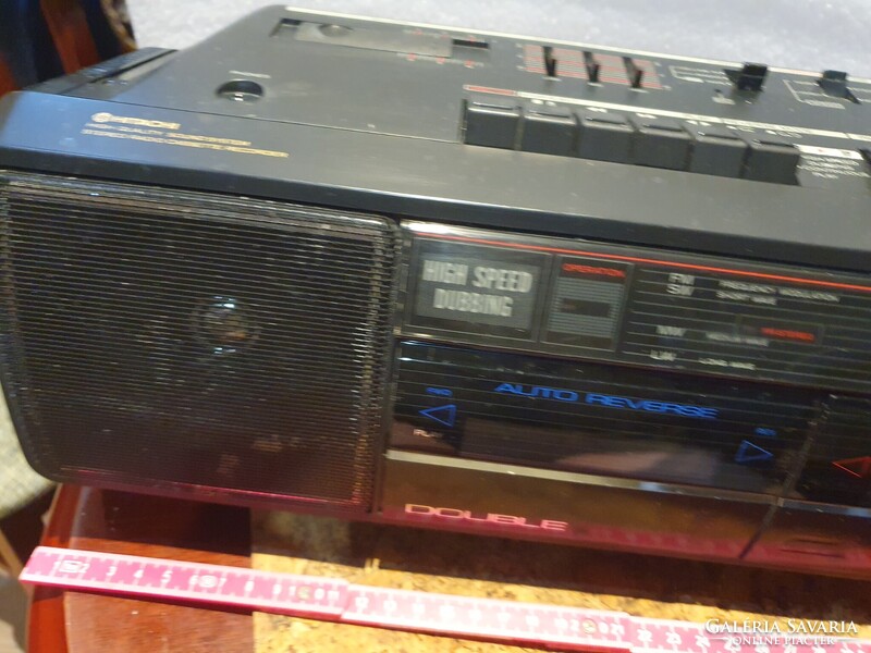Retro Hitachi TRK-W350E rádiósmagnó kazetta boombox sétálómagnó hi-fi 21