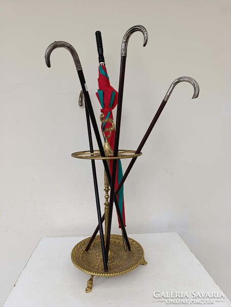 Antik esernyőtartó öntöttvas öntött sárgaréz esernyő sétapálca tartó 906 3010