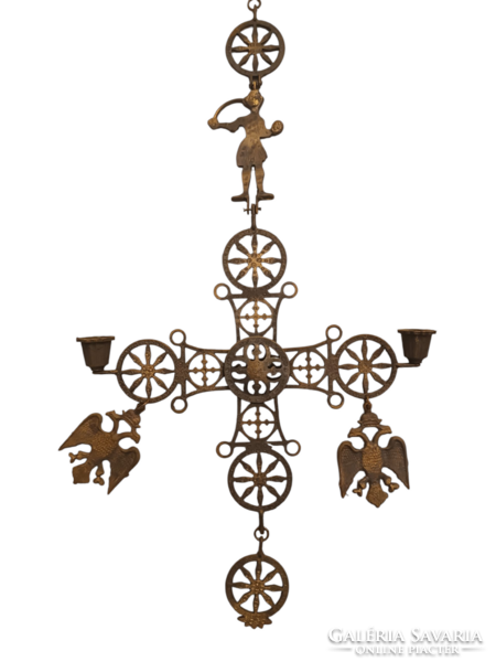 ﻿﻿Szerb ortodox orosz pravoszláv bronz kereszt