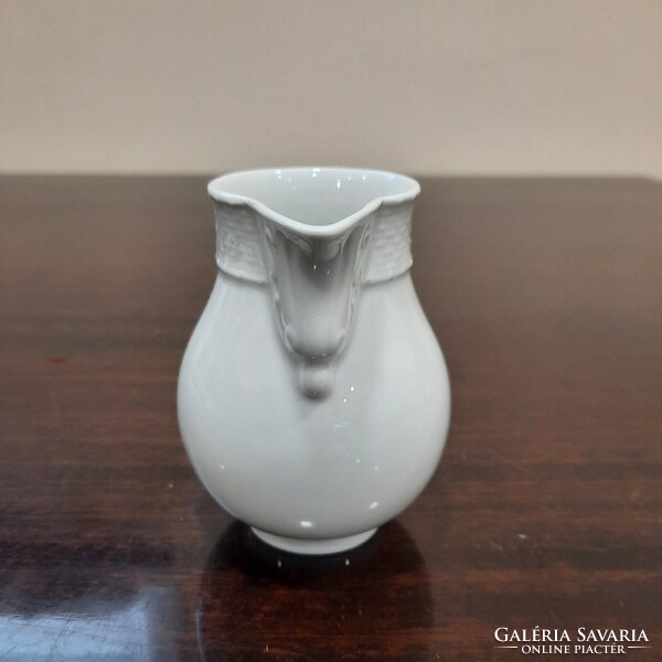 Fehér Herendi porcelán kávés tejkiöntő, kancsó