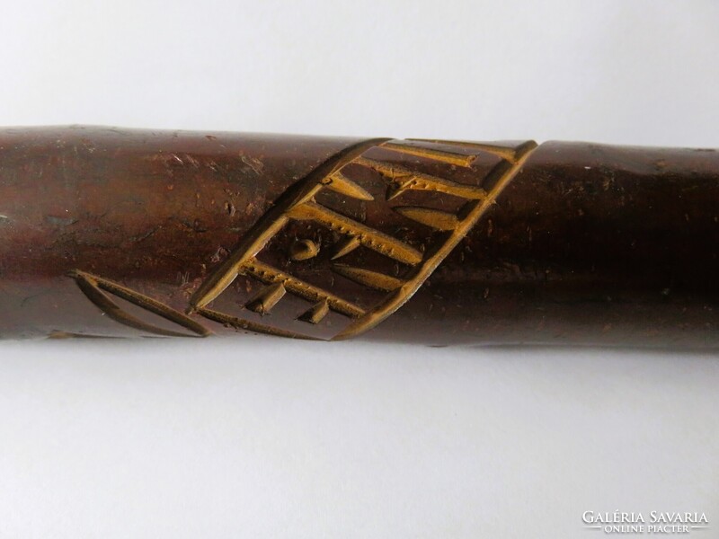 Monarchiás Herkulesfürdő.Herkulesbad Faragott Cseresznyefa Hatalmas Souvenir Szipka