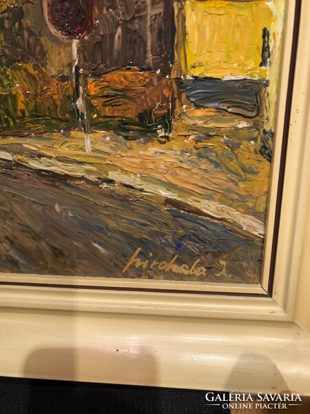 Pirchala Imre: Esztergomi utca (olajfestmény, 60x70 cm)
